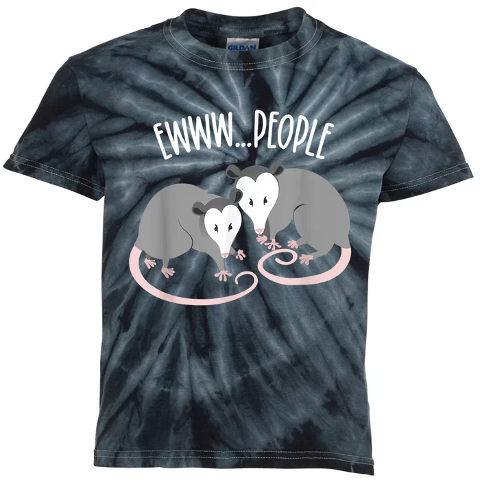 Opossum Drama Ewww People Funny Possum Kids Tie-Dye T-Shirt