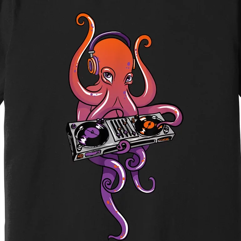 Octopus DJ Electronic Music Techno Rave Party Premium T-Shirt