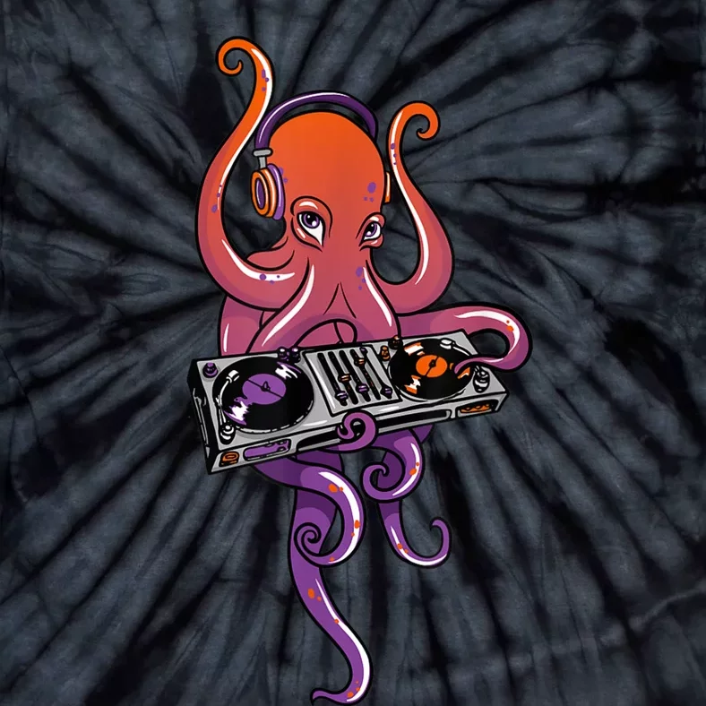 Octopus DJ Electronic Music Techno Rave Party Tie-Dye T-Shirt