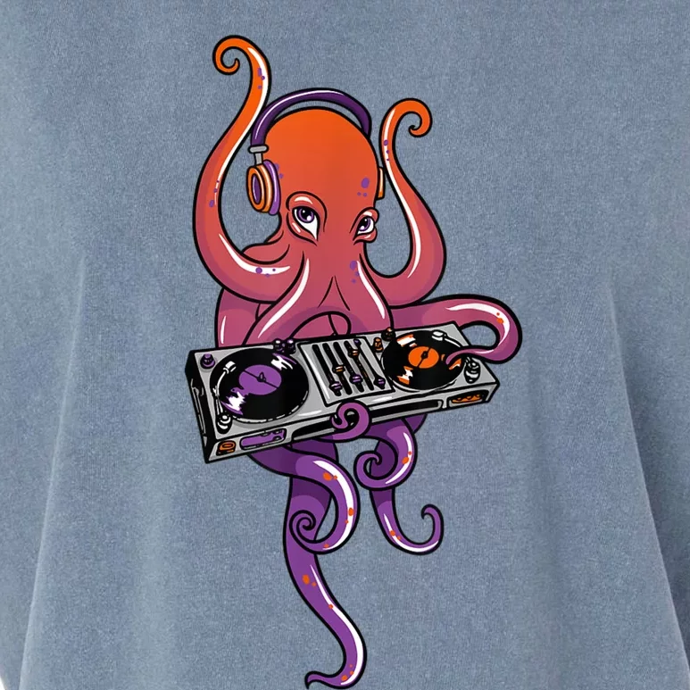 Octopus DJ Electronic Music Techno Rave Party Garment-Dyed Women's Muscle Tee