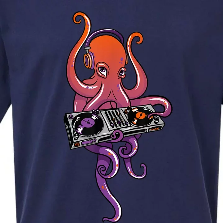 Octopus DJ Electronic Music Techno Rave Party Sueded Cloud Jersey T-Shirt