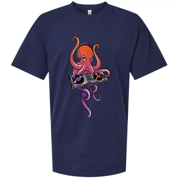 Octopus DJ Electronic Music Techno Rave Party Sueded Cloud Jersey T-Shirt