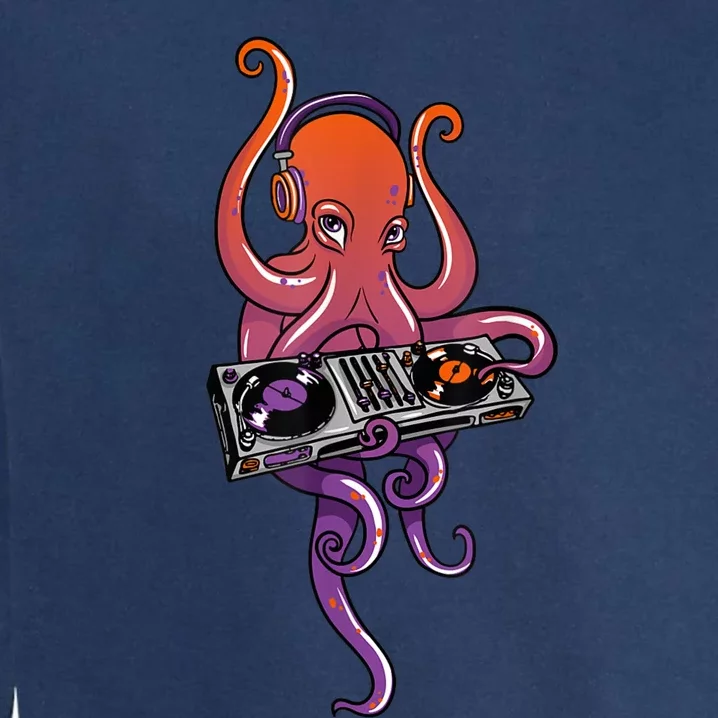 Octopus DJ Electronic Music Techno Rave Party Garment-Dyed Sweatshirt