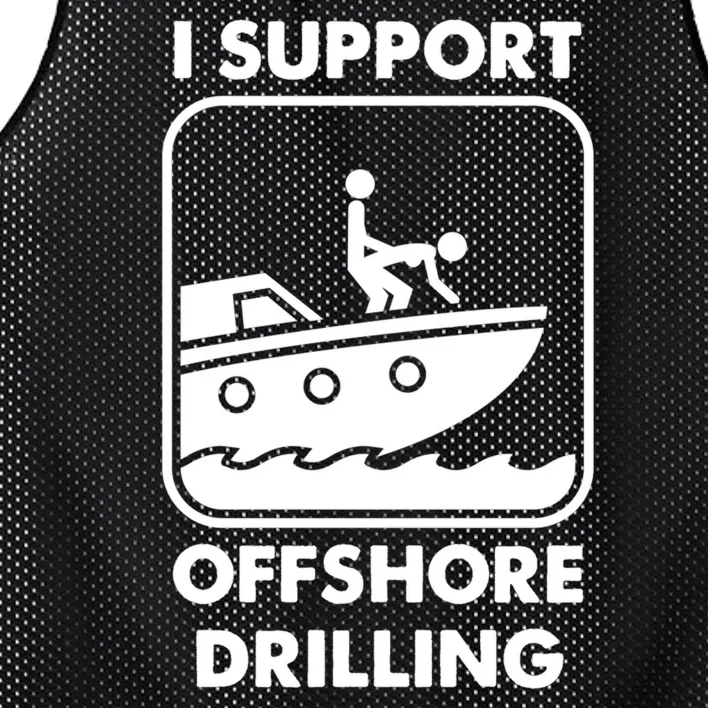 Offshore Drilling Funny Gift Mesh Reversible Basketball Jersey Tank