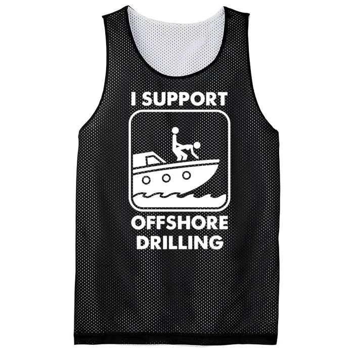 Offshore Drilling Funny Gift Mesh Reversible Basketball Jersey Tank