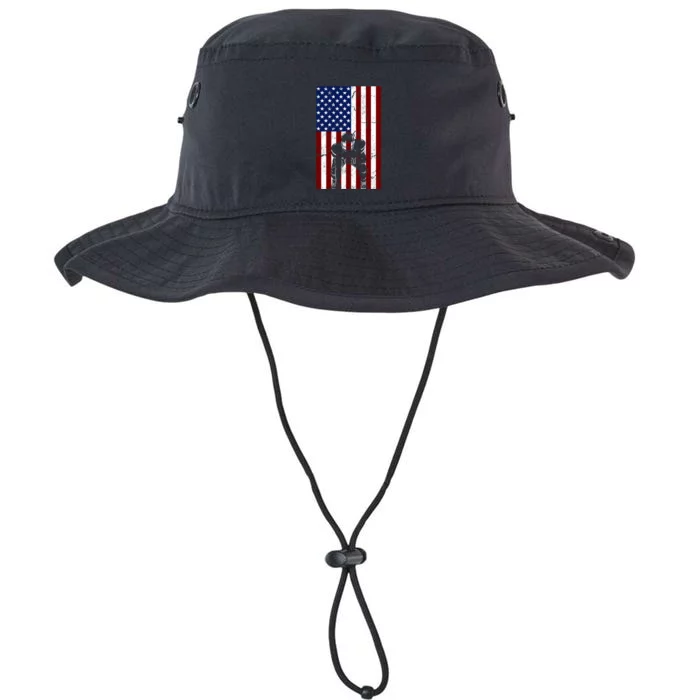 Offensive D-Line Football Pittsburgh Lineman American flag Legacy Cool Fit Booney Bucket Hat