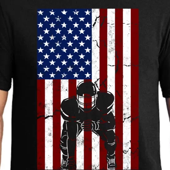 Offensive D-Line Football Pittsburgh Lineman American flag Pajama Set