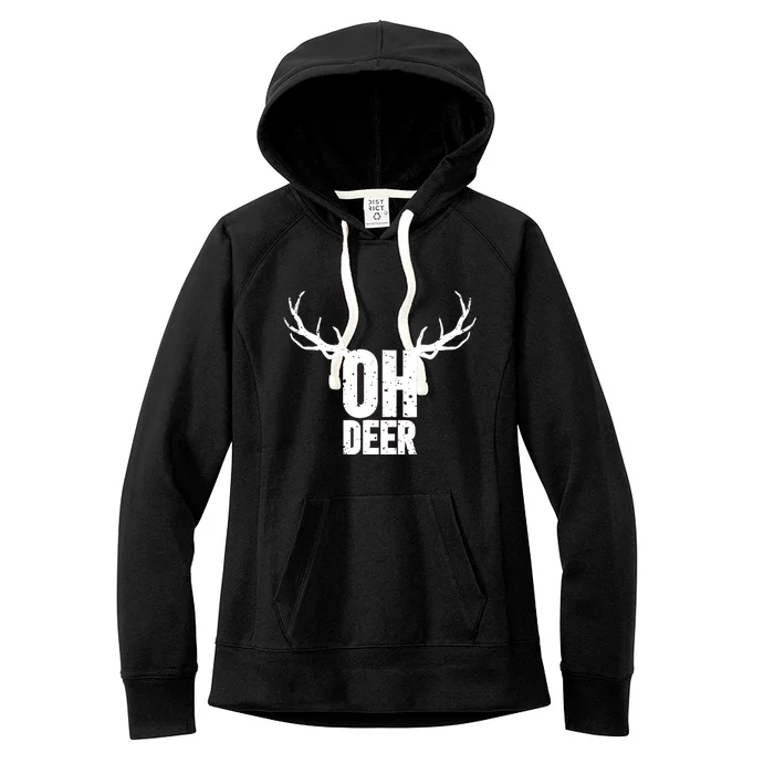 Oh Deer Funny Pun Gag Women's Fleece Hoodie