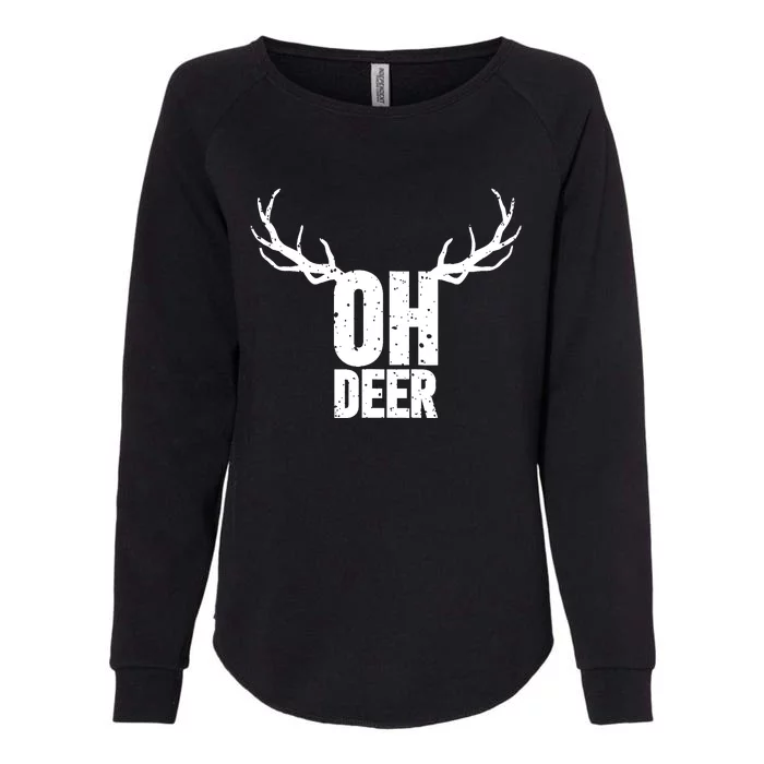 Oh Deer Funny Pun Gag Womens California Wash Sweatshirt