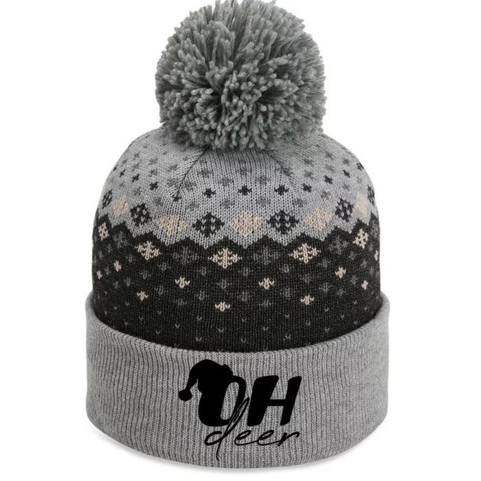 Oh Deer Funny Christmas Gift The Baniff Cuffed Pom Beanie