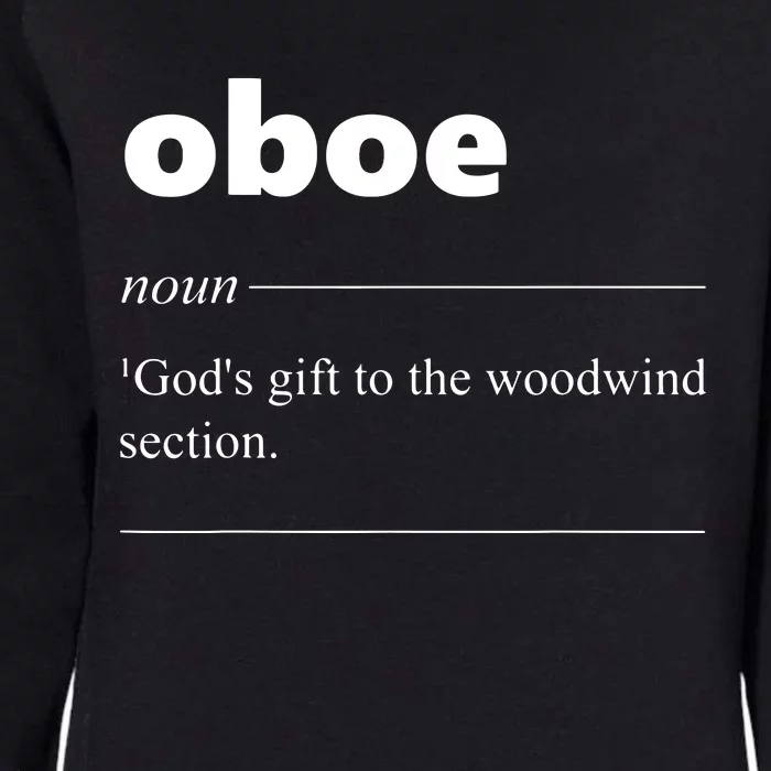 Oboe Definition Funny Gift For Oboist Oboe Lover Womens California Wash Sweatshirt