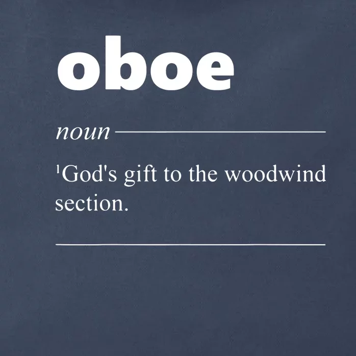 Oboe Definition Funny Gift For Oboist Oboe Lover Zip Tote Bag