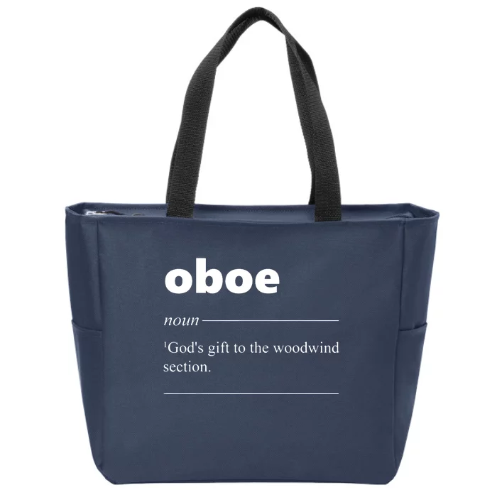 Oboe Definition Funny Gift For Oboist Oboe Lover Zip Tote Bag