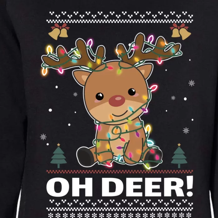 Oh Deer Funny Deer Christmas Pun Great Gift Womens California Wash Sweatshirt