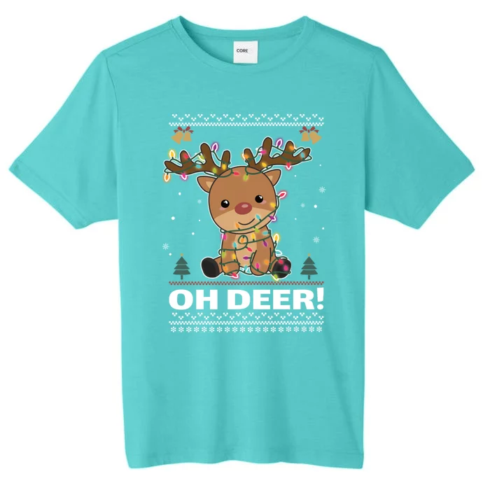 Oh Deer Funny Deer Christmas Pun Great Gift ChromaSoft Performance T-Shirt