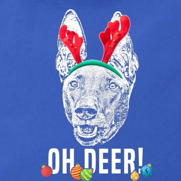 Oh Deer Funny Pharaoh Hound Xmas Gift Zip Tote Bag