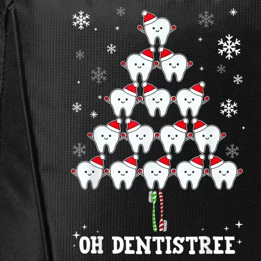 Oh Dentistree Funny Christmas Tree Dental Hygiene City Backpack