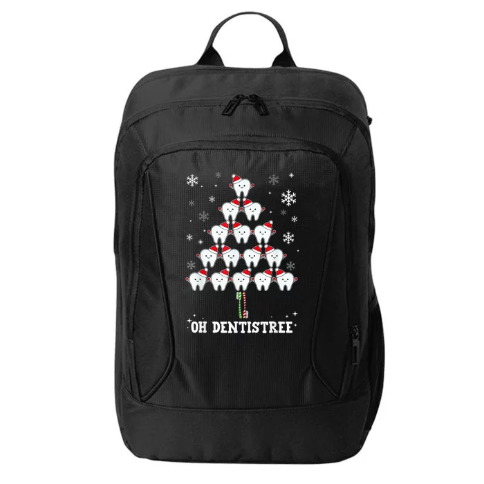 Oh Dentistree Funny Christmas Tree Dental Hygiene City Backpack