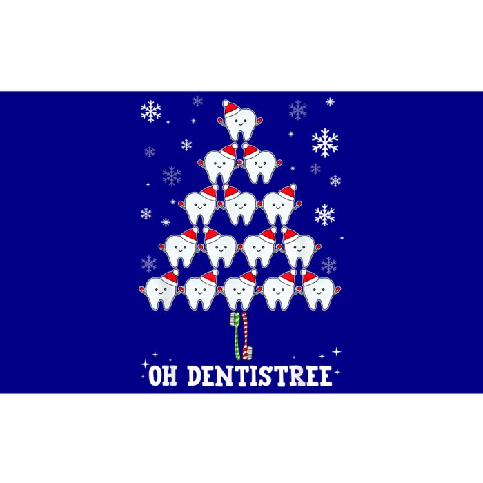 Oh Dentistree Funny Christmas Tree Dental Hygiene Bumper Sticker