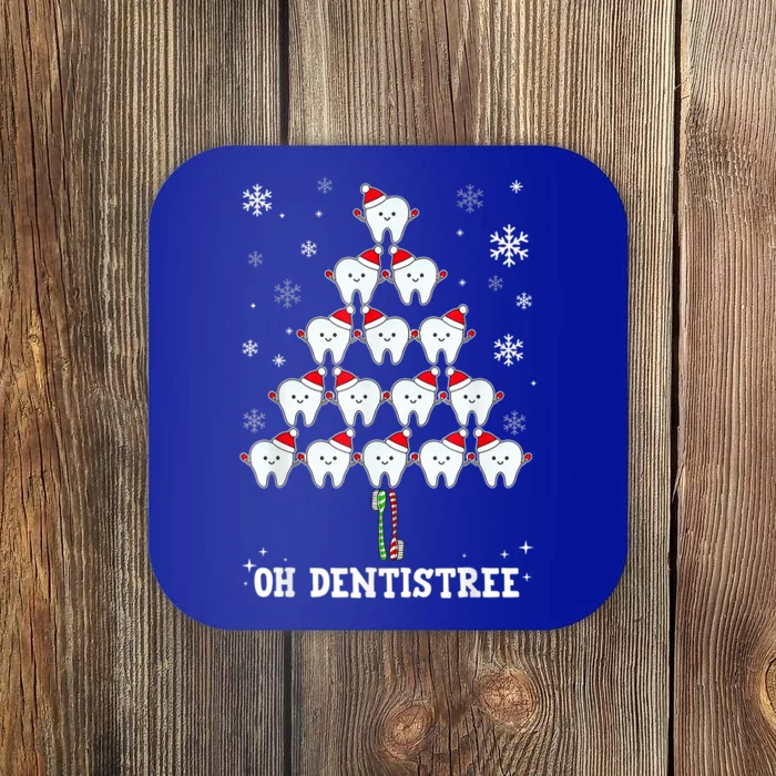 Oh Dentistree Funny Christmas Tree Dental Hygiene Coaster