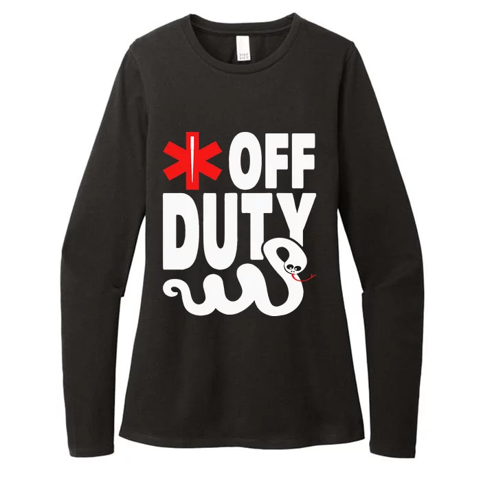 Off Duty Funny EMT EMS Paramedic Womens CVC Long Sleeve Shirt