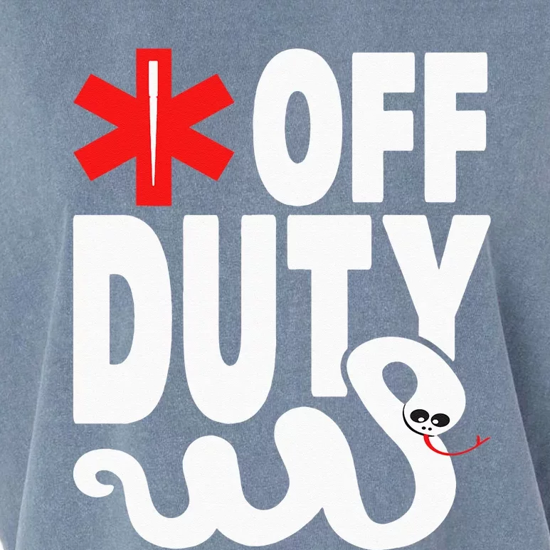 Off Duty Funny EMT EMS Paramedic Garment-Dyed Women's Muscle Tee