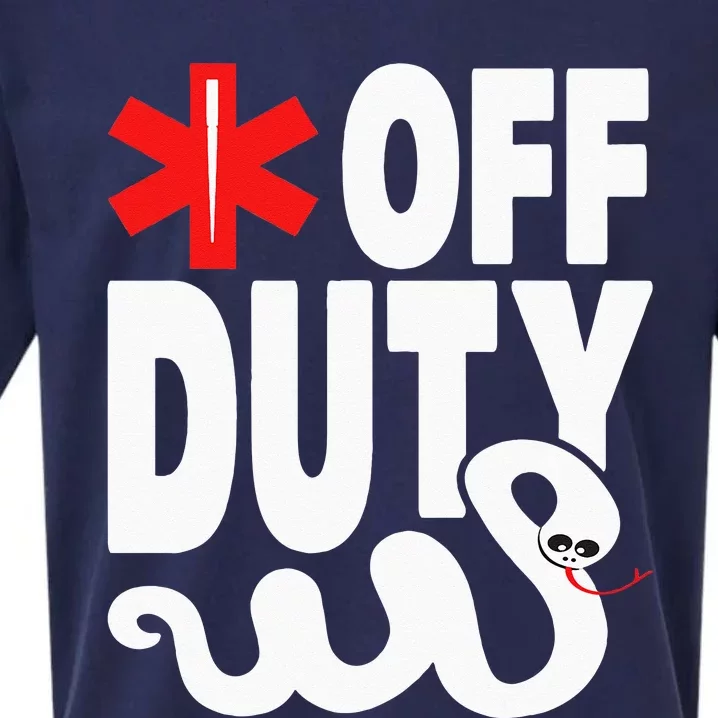 Off Duty Funny EMT EMS Paramedic Sueded Cloud Jersey T-Shirt