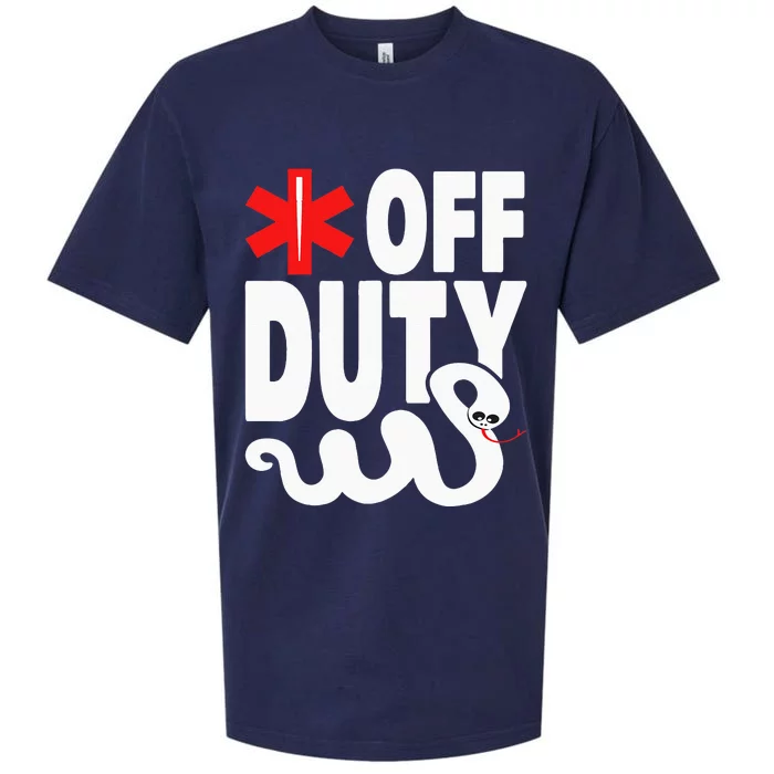 Off Duty Funny EMT EMS Paramedic Sueded Cloud Jersey T-Shirt