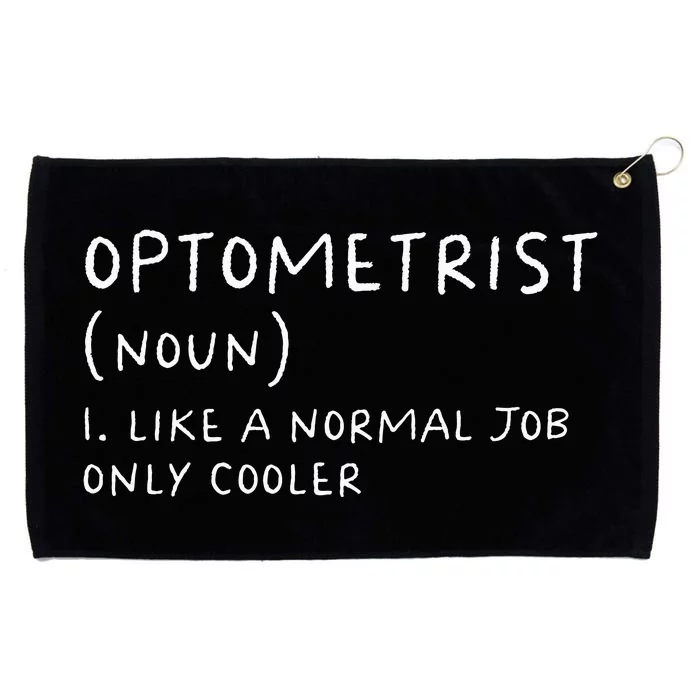 Optometrist Definition Funny Optician Grommeted Golf Towel