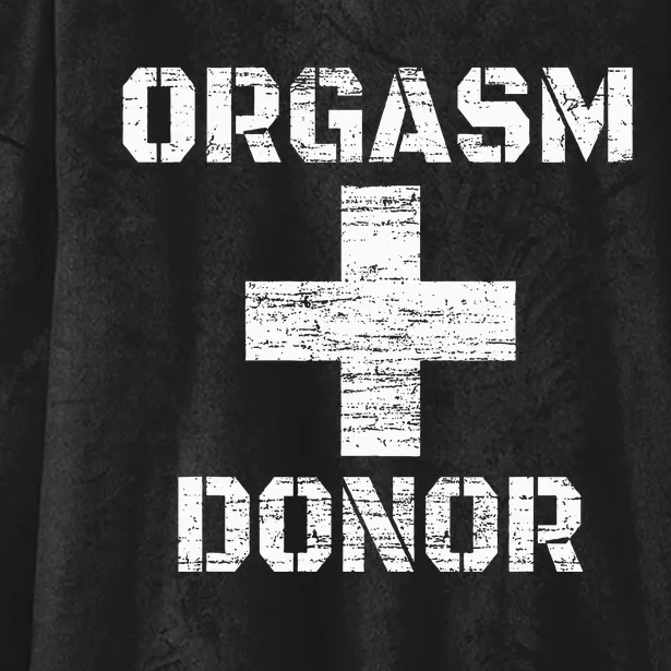 Orgasm Donor Funny Halloween Party Outfit Costume Simple Hooded Wearable Blanket