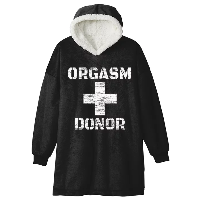 Orgasm Donor Funny Halloween Party Outfit Costume Simple Hooded Wearable Blanket