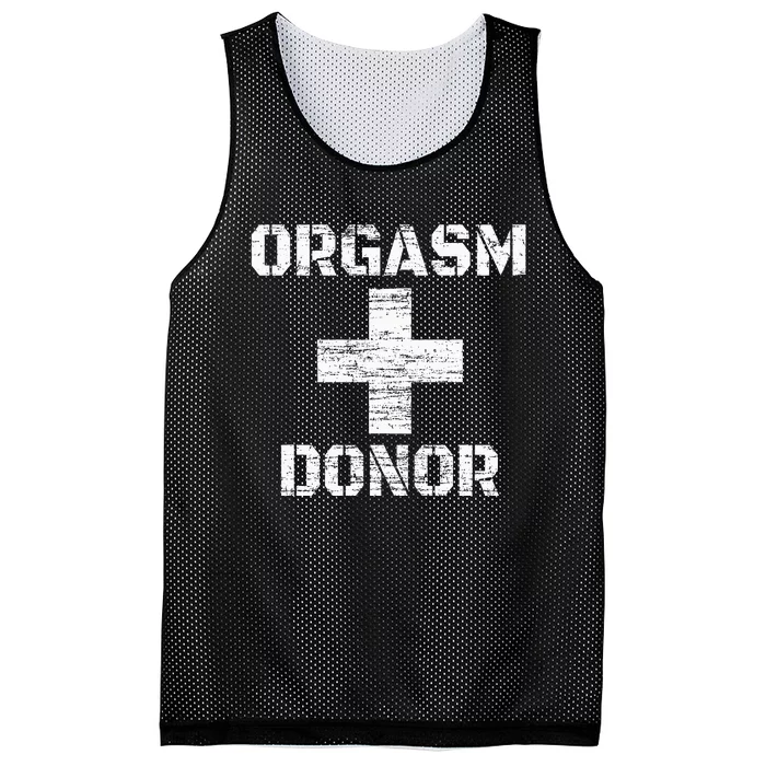 Orgasm Donor Funny Halloween Party Outfit Costume Simple Mesh Reversible Basketball Jersey Tank