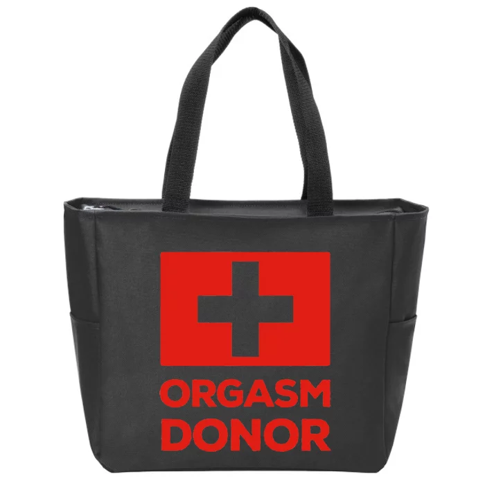 Orgasm Donor Funny Lazy Halloween Costume Zip Tote Bag