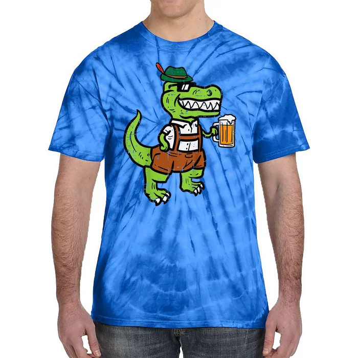 Oktoberfest Dino German Costume Trex Tie-Dye T-Shirt