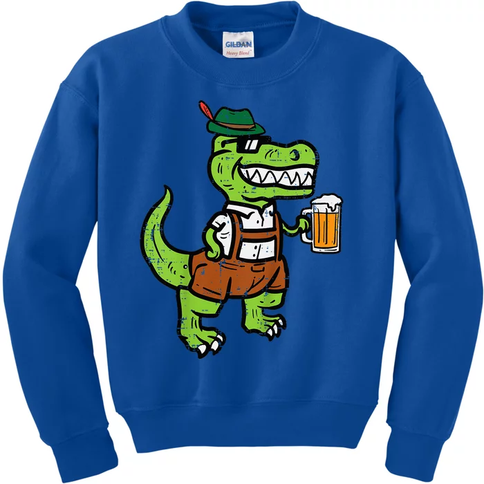 Oktoberfest Dino German Costume Trex Kids Sweatshirt