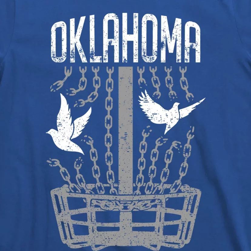 Oklahoma Disc Golf Player Breaking Chains Birdie Cute Gift T-Shirt