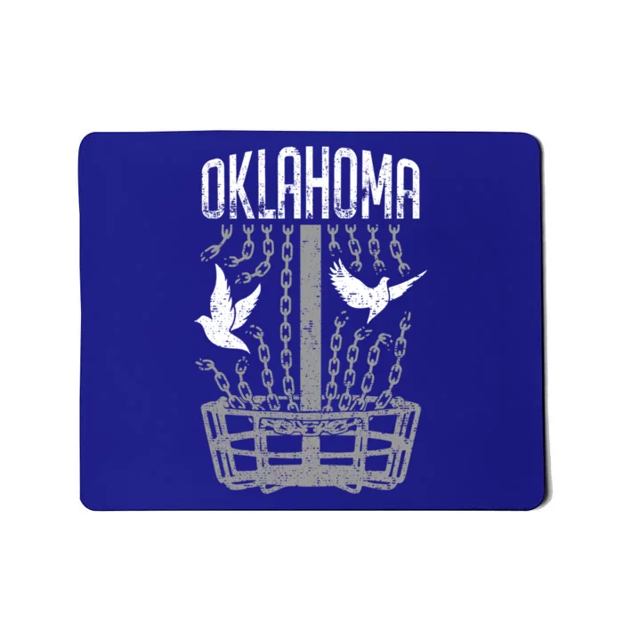 Oklahoma Disc Golf Player Breaking Chains Birdie Cute Gift Mousepad