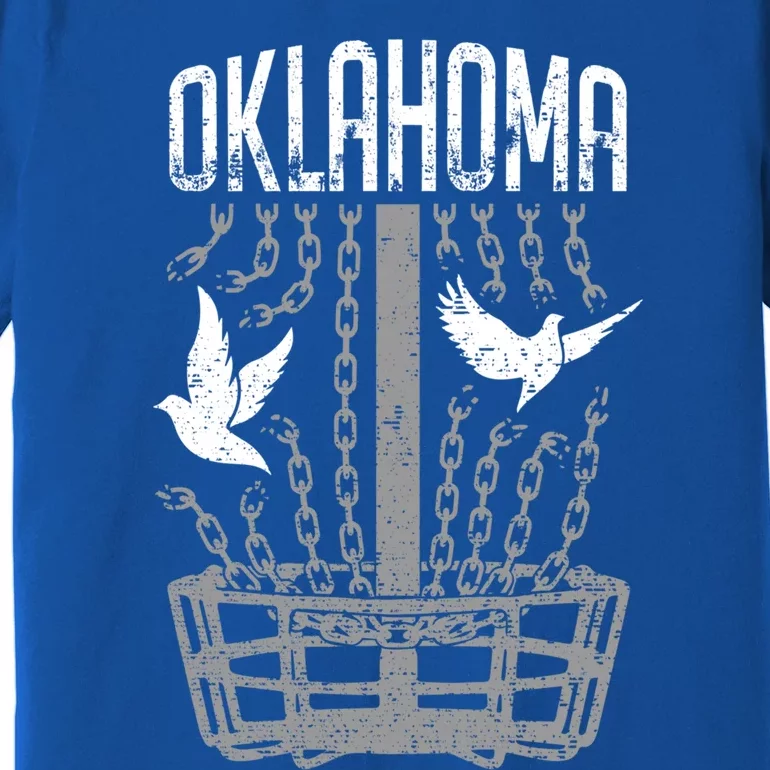 Oklahoma Disc Golf Player Breaking Chains Birdie Cute Gift Premium T-Shirt