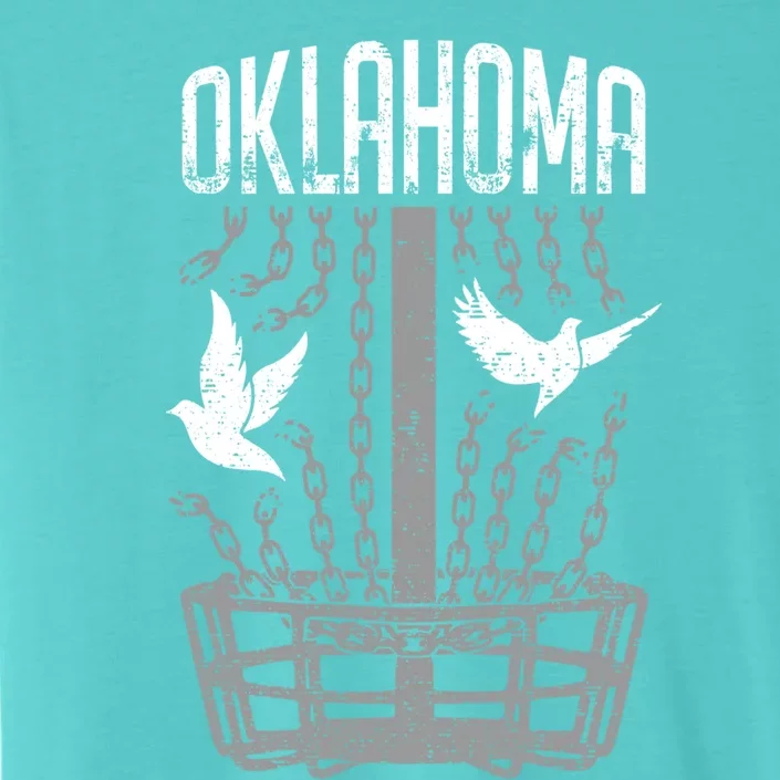 Oklahoma Disc Golf Player Breaking Chains Birdie Cute Gift ChromaSoft Performance T-Shirt