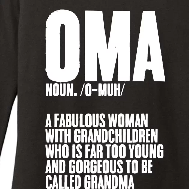 Oma Deutschland Germany Grandmother Grandparents Day Womens CVC Long Sleeve Shirt