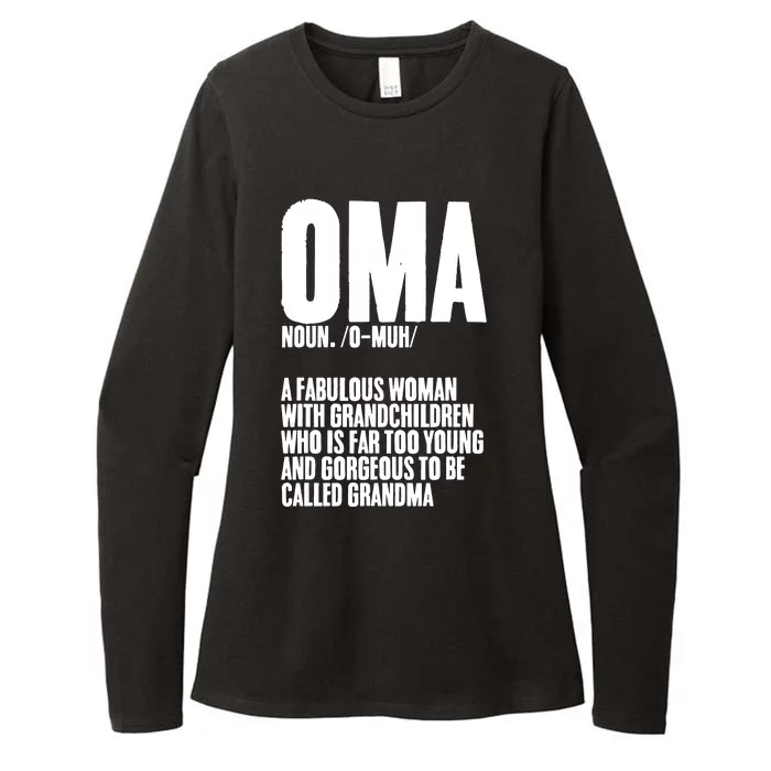 Oma Deutschland Germany Grandmother Grandparents Day Womens CVC Long Sleeve Shirt