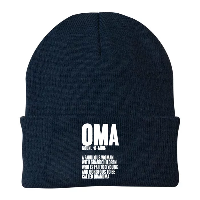 Oma Deutschland Germany Grandmother Grandparents Day Knit Cap Winter Beanie