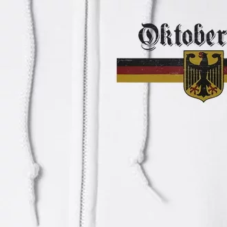 Oktoberfest Deutschland German Flag Coat Of Arm Banner Crest Full Zip Hoodie