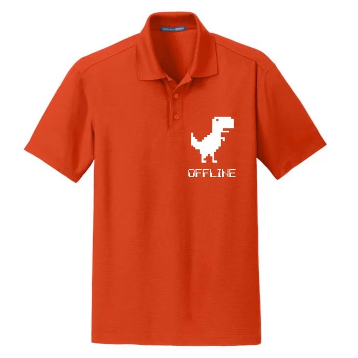 Offline Dinosaur Game Dry Zone Grid Performance Polo