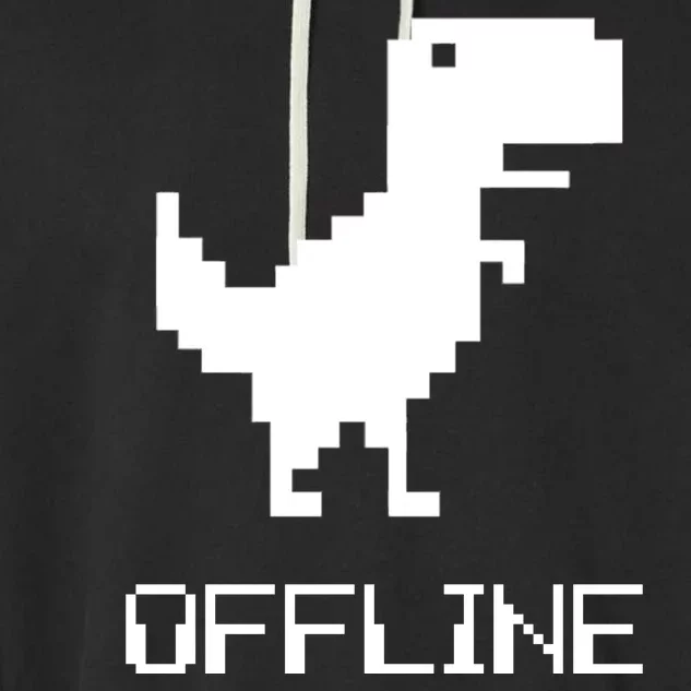 Offline Dinosaur Game Garment-Dyed Fleece Hoodie