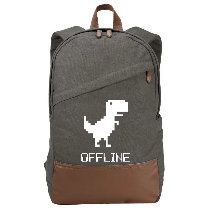 Offline Dinosaur Game Cotton Canvas Backpack