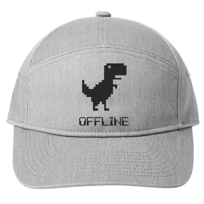 Offline Dinosaur Game 7-Panel Snapback Hat