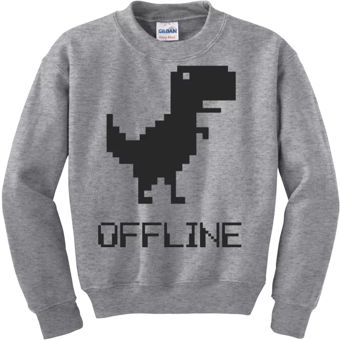 Offline Dinosaur Game Kids Sweatshirt