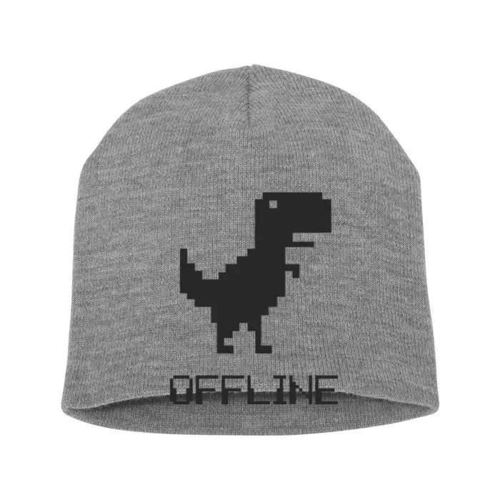 Offline Dinosaur Game Short Acrylic Beanie