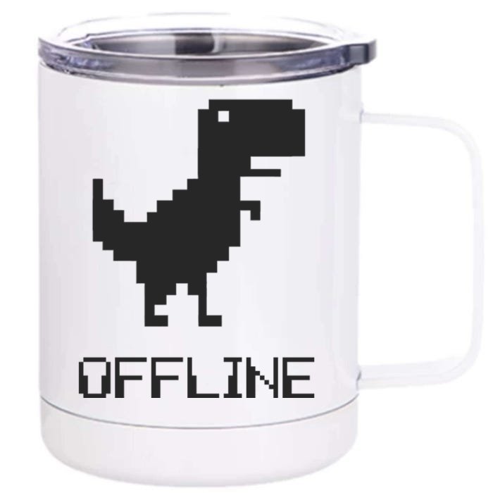 Offline Dinosaur Game Front & Back 12oz Stainless Steel Tumbler Cup